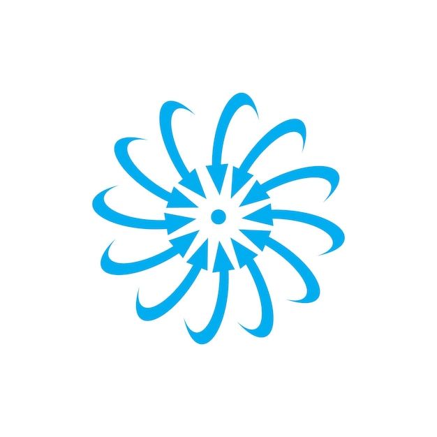 Plantilla vectorial del logotipo de ilustración de flecha