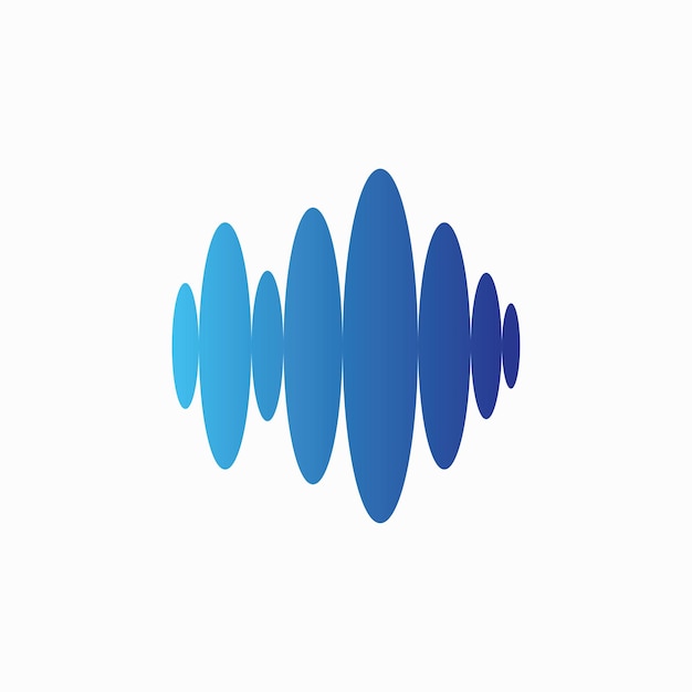 Plantilla vectorial del logotipo de la ilustración de ondas de sonido