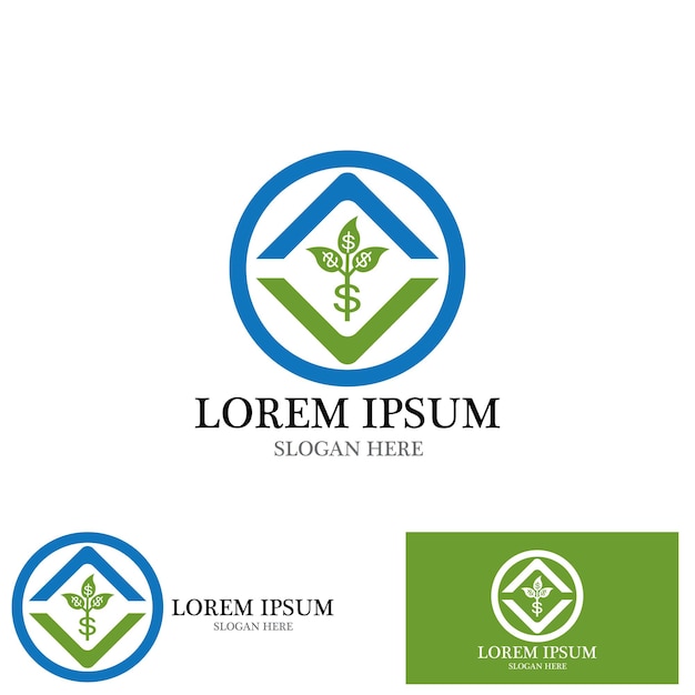 Plantilla vectorial de logotipo de inversión de dinero