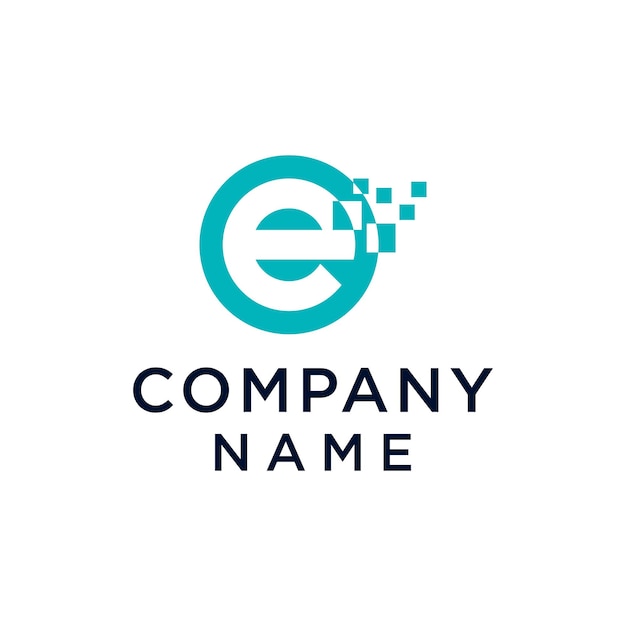 Plantilla vectorial de logotipo de letra ED colorida Vector de diseño de logotipo de letra corporativa E Vector de logotipo de letra E para tecnología