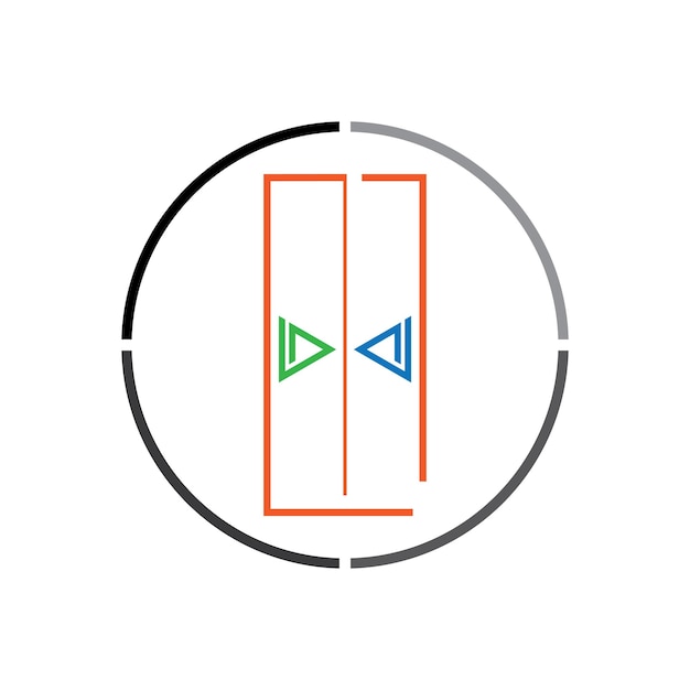 Plantilla vectorial de logotipo mínimo de diseño de logotipo de ascensor y ascensor