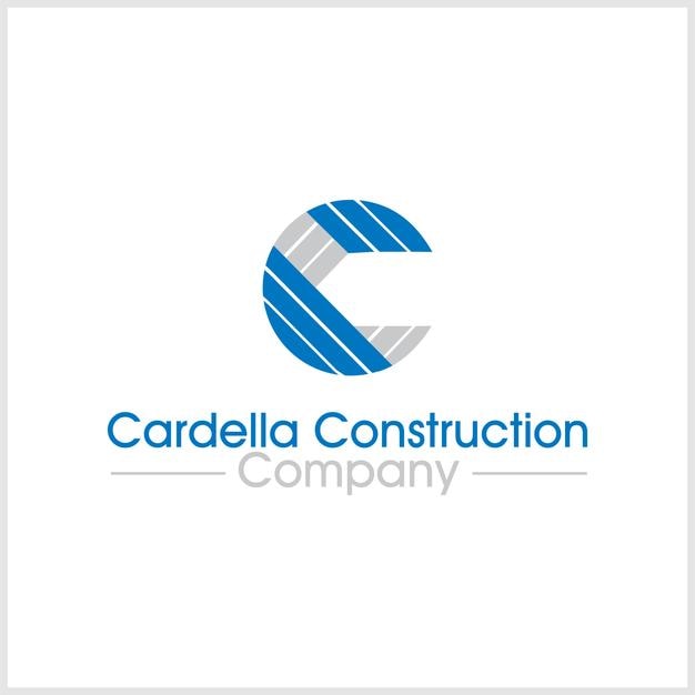 Vector plantilla vectorial de logotipo de monograma c inicial simple con letra c en capas moderna y minimalista