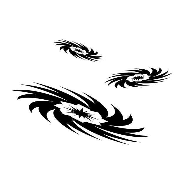 Plantilla vectorial del logotipo Ninja Shuriken
