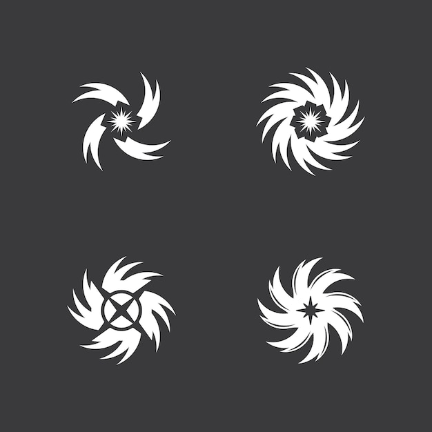 Plantilla vectorial del logotipo Ninja Shuriken