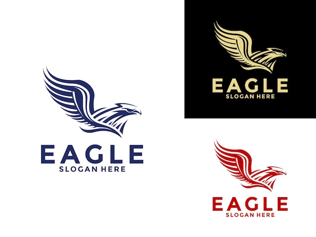 plantilla vectorial de logotipo de pájaro águila concepto de logotipo comercial