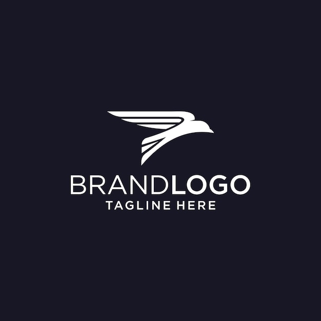 plantilla vectorial de logotipo de pájaro águila concepto de logotipo comercial