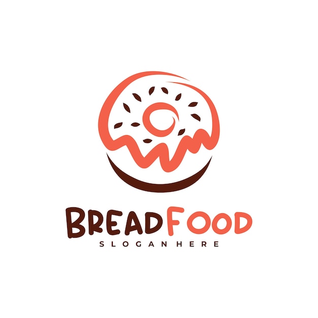 plantilla vectorial del logotipo de Pan Alimentario Conceptos de diseño de logotipo de pan creativo