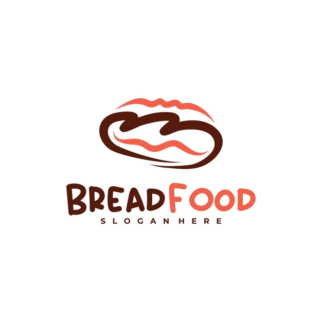 plantilla vectorial del logotipo de Pan Alimentario Conceptos de diseño de logotipo de pan creativo