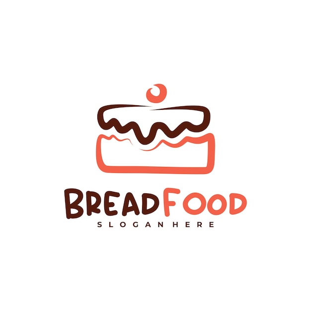 plantilla vectorial del logotipo de Pan Alimentario Conceptos de diseño de logotipo de pan creativo