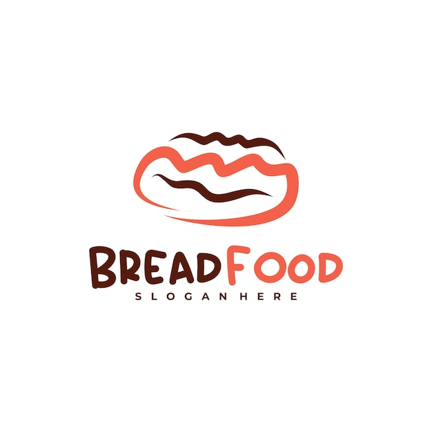 plantilla vectorial del logotipo de Pan Alimentario Conceptos de diseño de logotipo de pan creativo