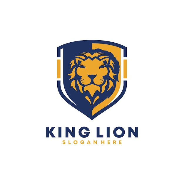 Plantilla vectorial del logotipo del rey león