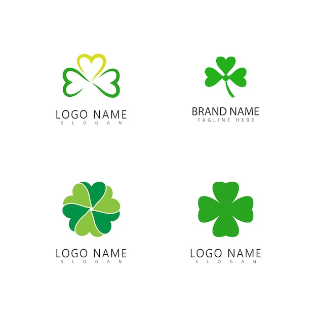 plantilla vectorial del logotipo del trébol naturaleza y símbolo