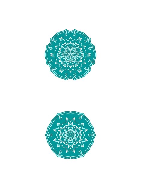 Plantilla vectorial de mandalas azules
