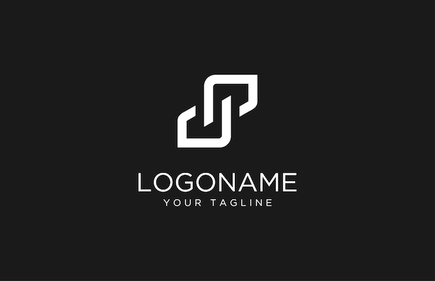 plantilla vectorial de monograma de diseño de letras del logotipo JP