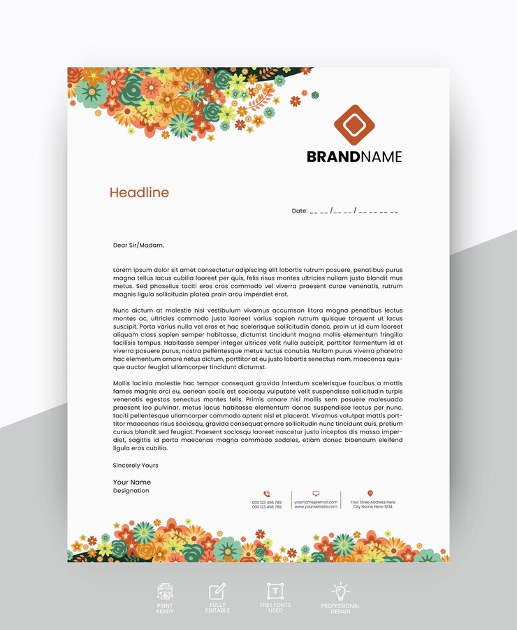 plantilla vectorial de papel de carta de negocios y corporativos modernos