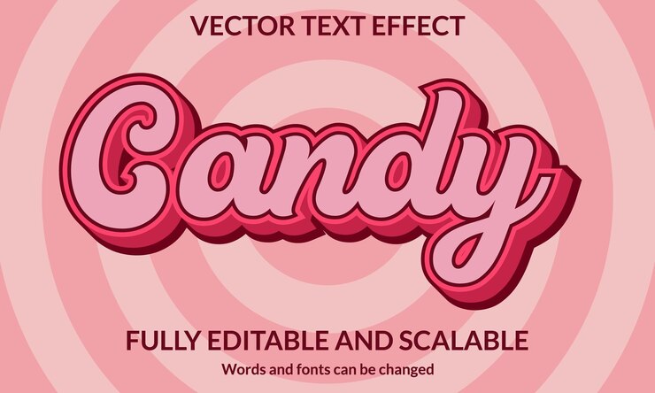 Vector plantilla vectorial de tipografía de efecto de texto editable en 3d