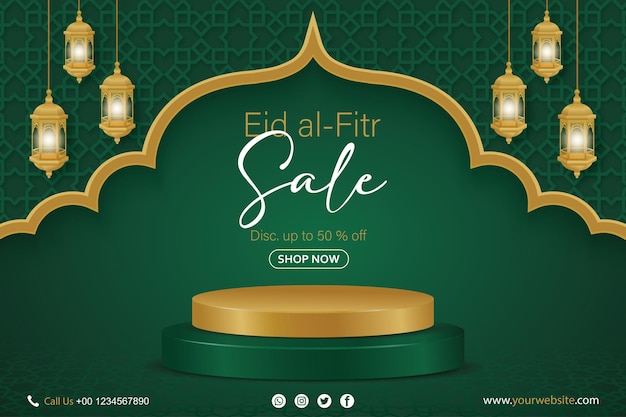 plantilla de venta de Eid al fitr