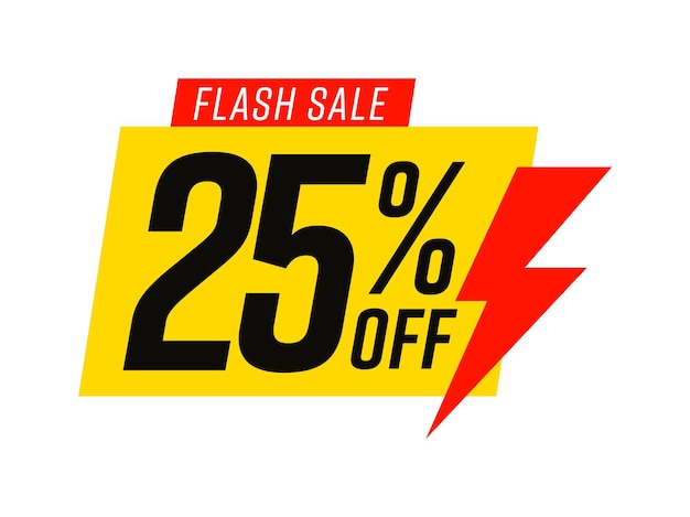 Plantilla de venta flash con un bono comercial del 25 por ciento