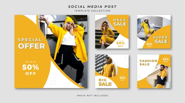 Plantilla de venta de medios sociales de venta de moda