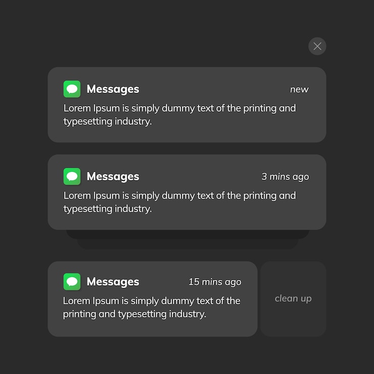 Vector plantilla de ventana de notificación de teléfono interfaz de mensaje de teléfono inteligente en un fondo claro ilustración vectorial teléfono inteligente imessages nos comunicamos ilustración vector
