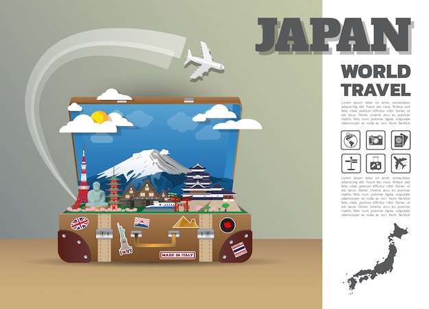 Plantilla de viaje a Japón