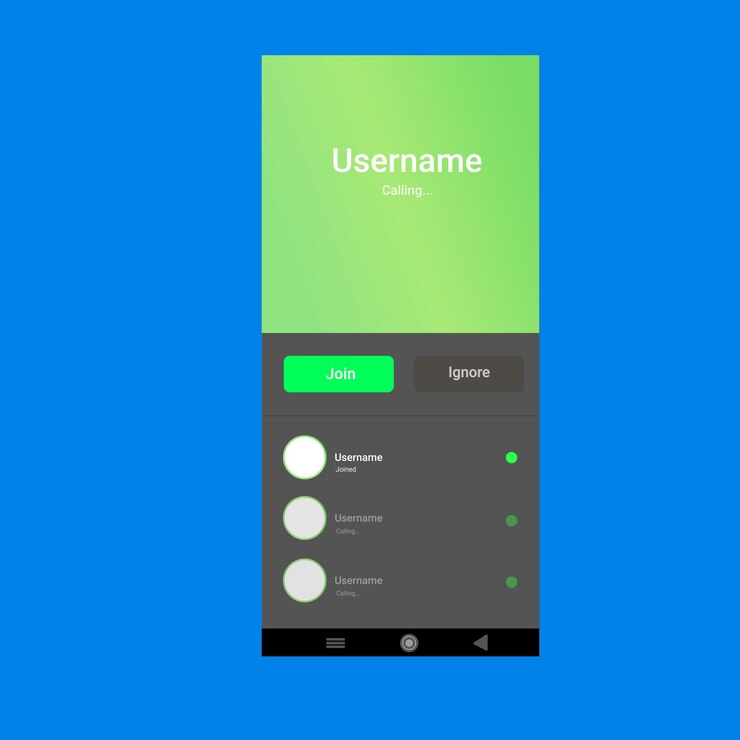 Vector plantilla de videollamada para telefono