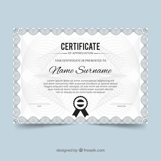 Vector plantilla vintage de marco de certificado