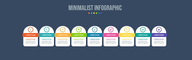 Plantilla de visualización de datos de elementos infográficos