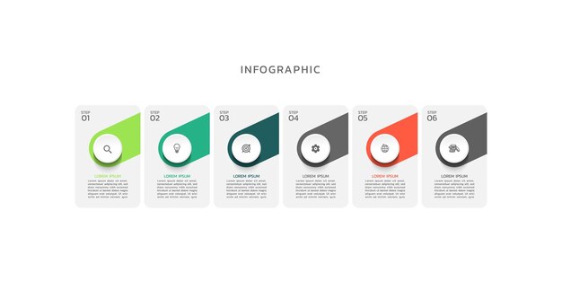 Vector plantilla de visualización de infografía de negocio vectorial