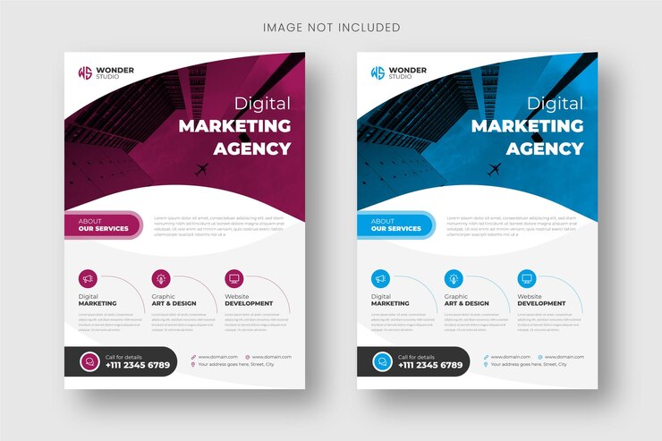 Plantilla de volante de agencia de marketing digital
