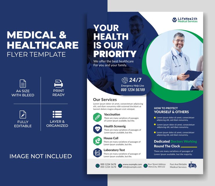 Plantilla de volante - asistencia médica
