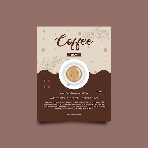 plantilla de volante de café