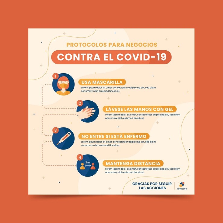 Vector plantilla de volante de coronavirus