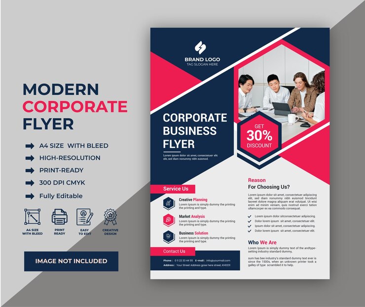 Plantilla de volante corporativo moderno de negocios