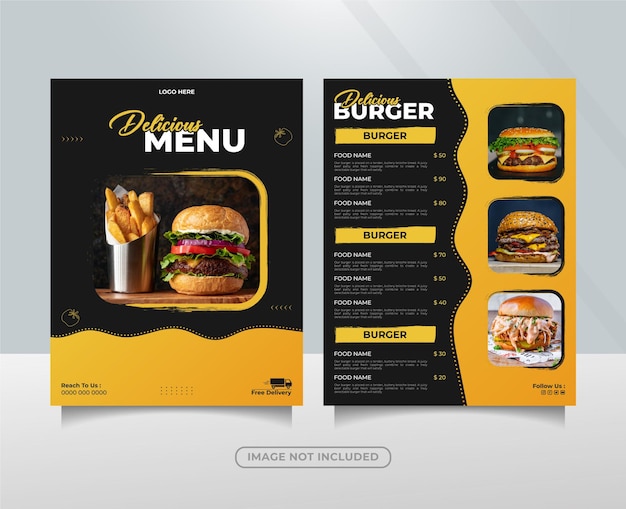 Plantilla de volante creativo para restaurantes y comida.