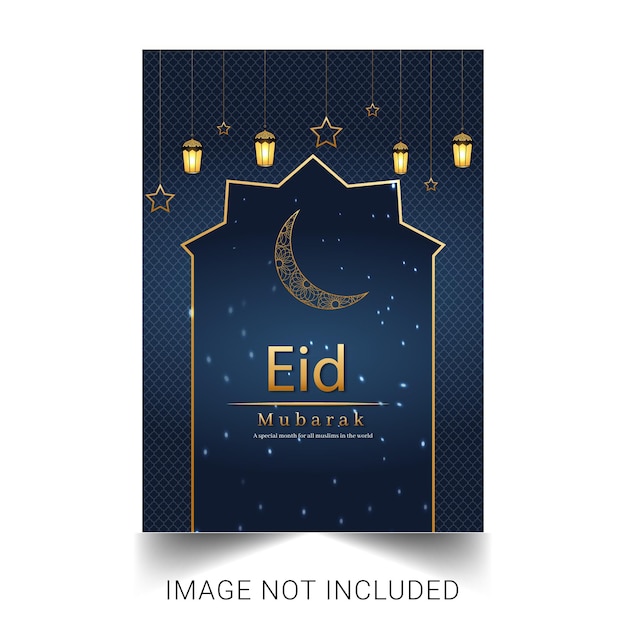 Plantilla de volante de eid mubarak