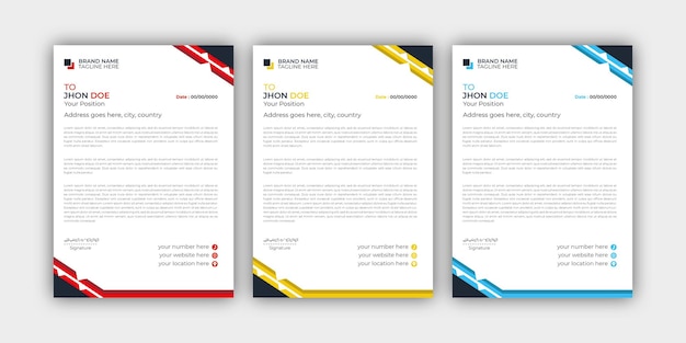 Plantilla de volante de empresa corporativa de diseño de membrete de negocios moderno profesional