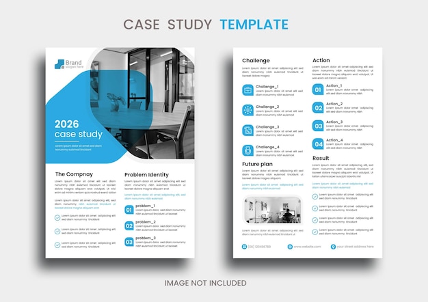 Vector plantilla de volante de estudio de caso de vector