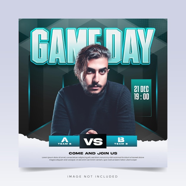 Plantilla de volante de evento de esports