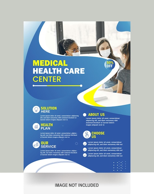 plantilla de volante de fondo de cartel de banner de volante corporativo de atención médica médica