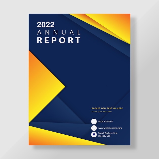 Plantilla de volante de informe anual geométrico de negocios corporativos
