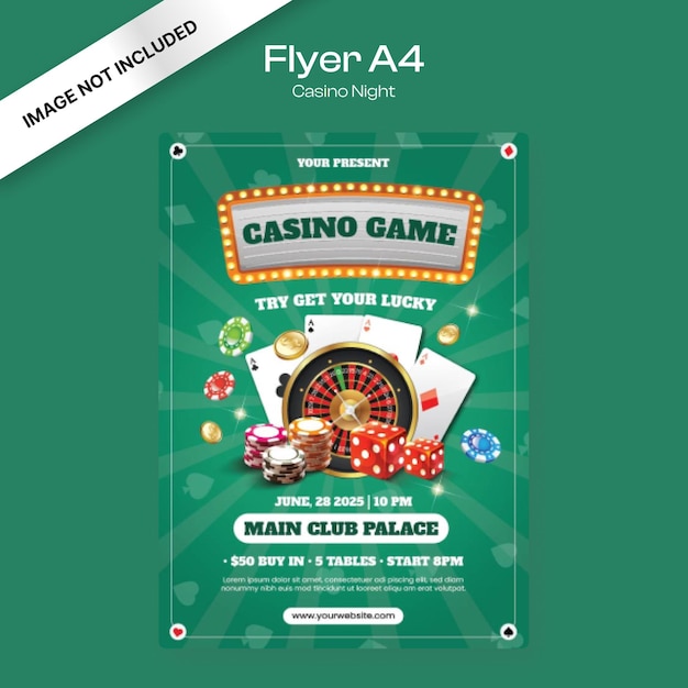 Plantilla de volante de juego de casino