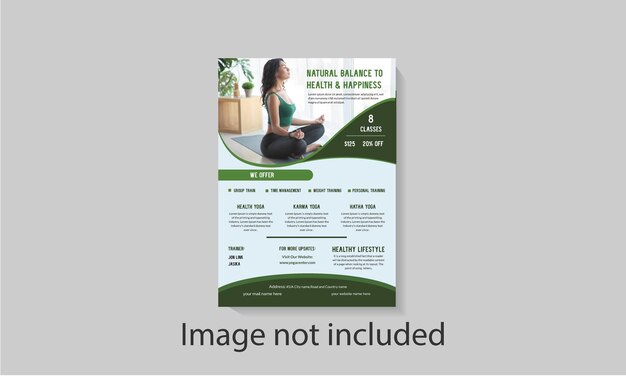 Plantilla de volante de meditación y atención plena