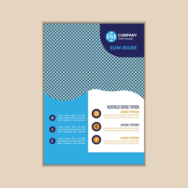 Plantilla de volante de negocios corporativos Diseño de vector de tamaño A4 simple y limpio