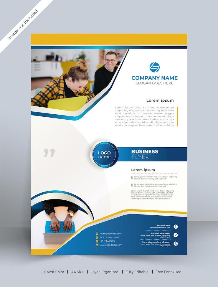 Plantilla de volante de negocios corporativos modernos, color CMYK Listo para imprimir
