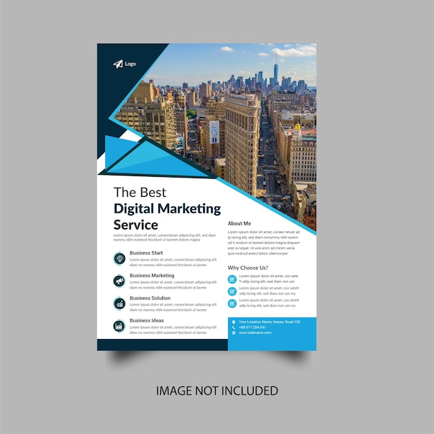 plantilla de volante de negocios marketing comercial folleto de marketing digital
