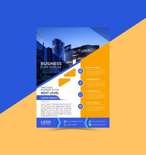 Plantilla de volante de negocios vertical moderno