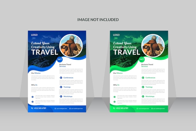 Plantilla de volante o póster de negocios de venta de viajes