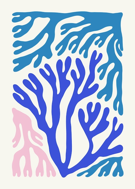 Plantilla de volante o póster vertical de peces y conchas de mar marino del mundo submarino