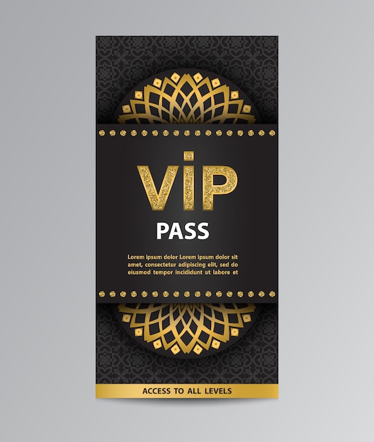 Plantilla de volante de pase vip